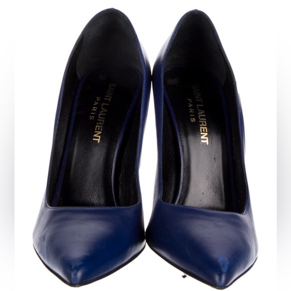 Saint Laurent Deep Blue Heels - Picture 1 of 5
